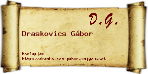 Draskovics Gábor névjegykártya