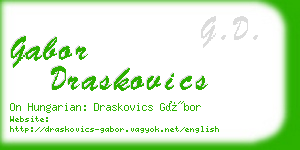 gabor draskovics business card